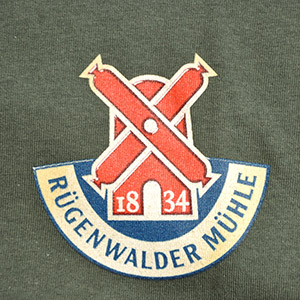 ALT="Rügenwalder Mühle - Siebdruck"